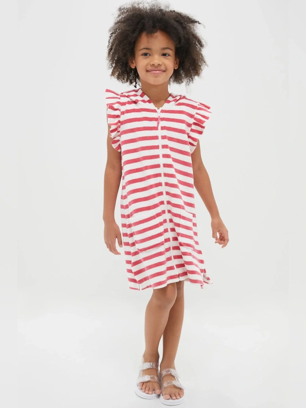 PINK CHICKEN Rapture Rose Stripe Terry Coverup Sz XL
